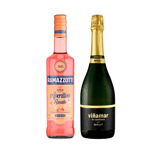 1 RAMAZZOTTI APERITIVO ROSATO 700CC + 1 VIÑAMAR BRUT 750CC - Bar Abierto